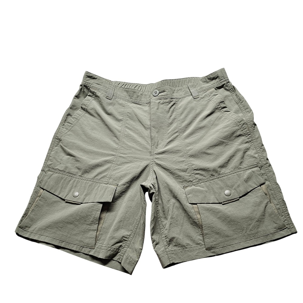 REI Co-op Sahara Cargo Shorts Mens 36 Olive Green Hiking Outdoor Utility Trail